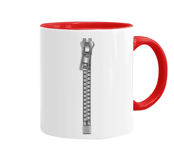 Zipper — Mug colored red, ceramic, 330ml