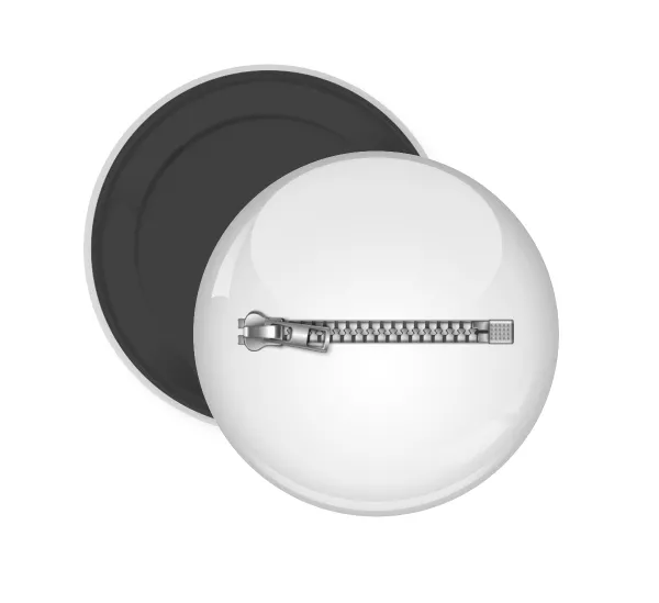 Zipper — Round fridge magnet, 5cm