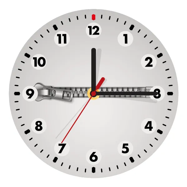 Zipper — Wooden wall clock (20cm)