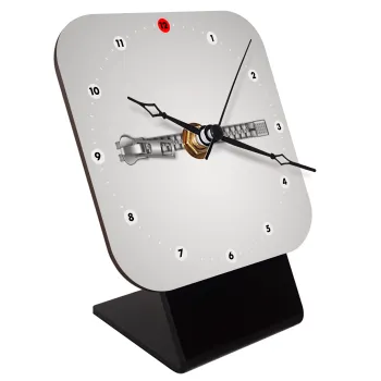 Zipper, Quartz Wooden table clock with hands (10cm)