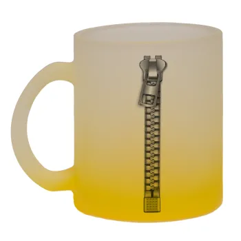 Ράψ'το!, Κούπα γυάλινη δίχρωμη με βάση το κίτρινο ματ, 330ml