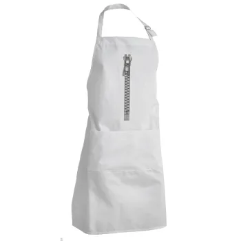 Zipper, Adult Chef Apron (with sliders and 2 pockets)