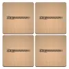 ΣΕΤ x4 Σουβέρ ξύλινα τετράγωνα plywood (9cm)