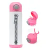 Children's hot water bottle, stainless steel, with safety straw, PINK (500ml)