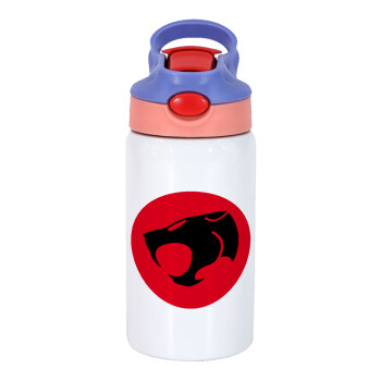 Thundercats, Παιδικό παγούρι θερμό, ανοξείδωτο, με καλαμάκι ασφαλείας, ροζ/μωβ (350ml)