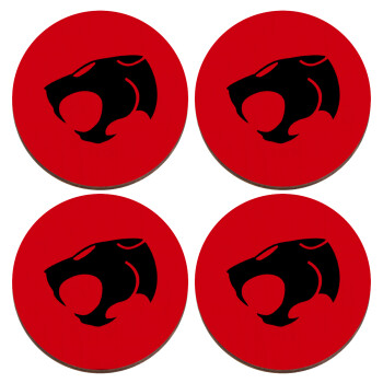 Thundercats, ΣΕΤ x4 Σουβέρ ξύλινα στρογγυλά plywood (9cm)
