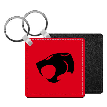 Thundercats, Μπρελόκ Δερματίνη, τετράγωνο ΜΑΥΡΟ (5x5cm)