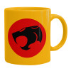 Ceramic coffee mug yellow, 330ml