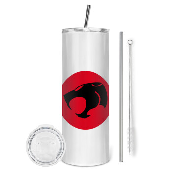 Thundercats, Eco friendly stainless steel tumbler 600ml, with metal straw & cleaning brush