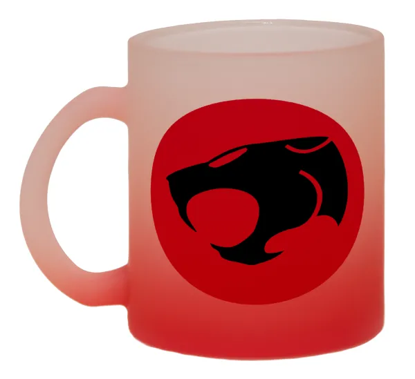 Thundercats — Two-tone glass mug with matte red base, 330ml