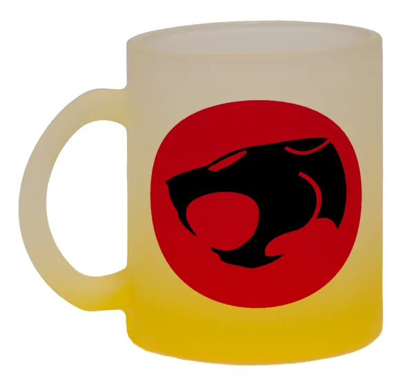 Thundercats — Κούπα γυάλινη δίχρωμη με βάση το κίτρινο ματ, 330ml