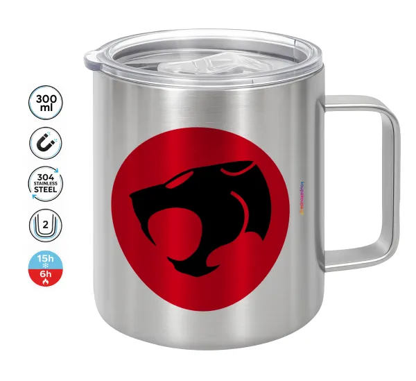 Thundercats — Double-walled stainless steel mug 300ml with temperature-retaining lid