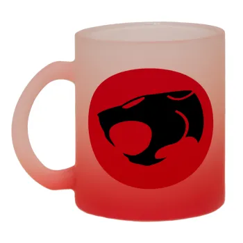 Thundercats, Κούπα γυάλινη δίχρωμη με βάση το κόκκινο ματ, 330ml