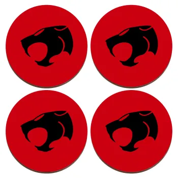 Thundercats, ΣΕΤ x4 Σουβέρ ξύλινα στρογγυλά plywood (9cm)