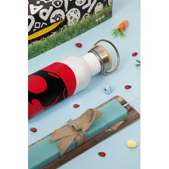 Thundercats, Πασχαλινή Λαμπάδα με παγούρι μεταλλικό (620ml, stainless steel) & κερί αρωματικό πλακέ (30cm) (ΤΙΡΚΟΥΑΖ)