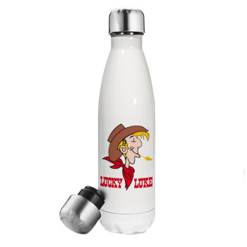 Lucky Luke, Metal mug thermos White (Stainless steel), double wall, 500ml