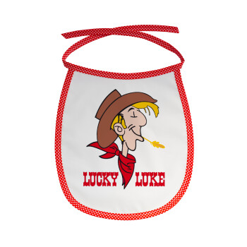 Lucky Luke, Σαλιάρα μωρού αλέκιαστη με κορδόνι Κόκκινη