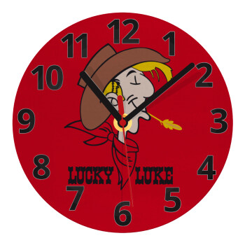 Lucky Luke, Ρολόι τοίχου γυάλινο (20cm)