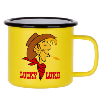 Lucky Luke, Κούπα Μεταλλική εμαγιέ ΜΑΤ Κίτρινη 360ml