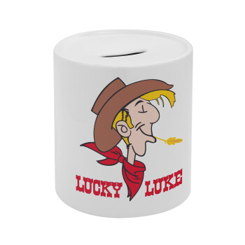 Lucky Luke, Κουμπαράς πορσελάνης με τάπα