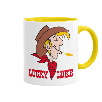 Lucky Luke, Mug colored yellow, ceramic, 330ml