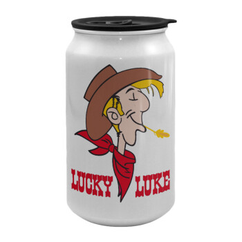 Lucky Luke, Κούπα ταξιδιού μεταλλική με καπάκι (tin-can) 500ml