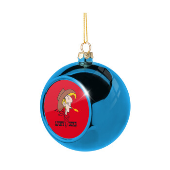 Lucky Luke, Χριστουγεννιάτικη μπάλα δένδρου Μπλε 8cm