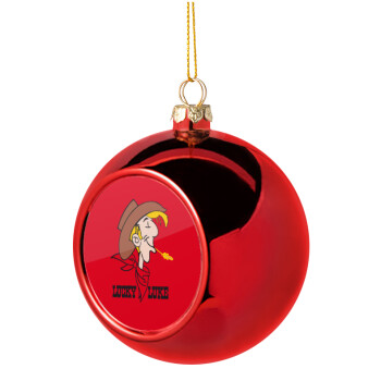 Lucky Luke, Χριστουγεννιάτικη μπάλα δένδρου Κόκκινη 8cm