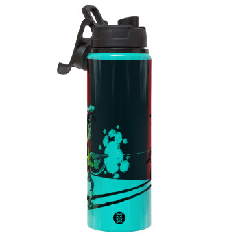 Lucky Luke shadows, Metallic water bottle with safety lid, 850ml aluminum