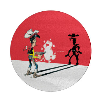 Lucky Luke shadows, Επιφάνεια κοπής γυάλινη στρογγυλή (30cm)