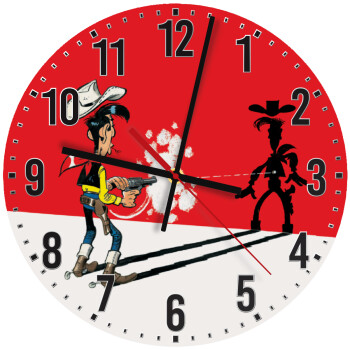 Lucky Luke shadows, Ρολόι τοίχου ξύλινο (30cm)