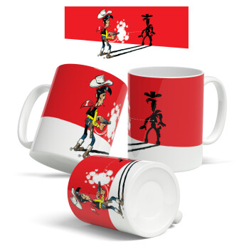 Lucky Luke shadows, Ceramic coffee mug, 330ml (1pcs)