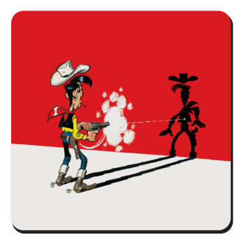 Λούκυ Λουκ σκιές, Τετράγωνο μαγνητάκι ξύλινο 9x9cm