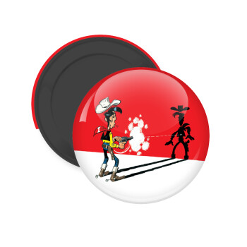 Lucky Luke shadows, Μαγνητάκι ψυγείου στρογγυλό διάστασης 5cm
