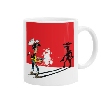 Lucky Luke shadows, Ceramic coffee mug, 330ml