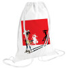 Backpack pouch GYMBAG white (28x40cm)