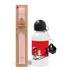 Easter Set, metallic aluminum bottle (500ml) & aromatic flat Easter candle (30cm) (PINK)