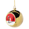 Golden Christmas tree ball ornament 8cm