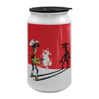 Lucky Luke shadows, Κούπα ταξιδιού μεταλλική με καπάκι (tin-can) 500ml