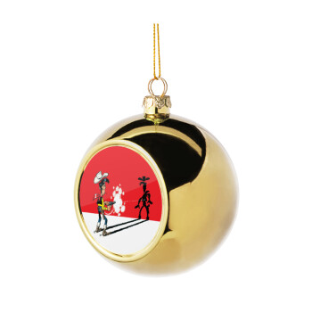 Λούκυ Λουκ σκιές, Χριστουγεννιάτικη μπάλα δένδρου Χρυσή 8cm