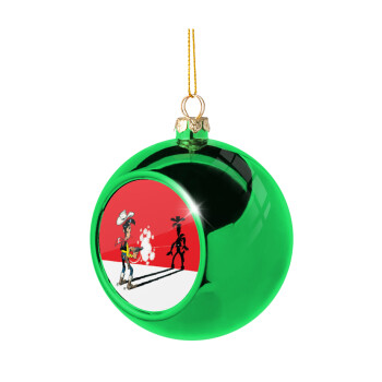Λούκυ Λουκ σκιές, Χριστουγεννιάτικη μπάλα δένδρου Πράσινη 8cm