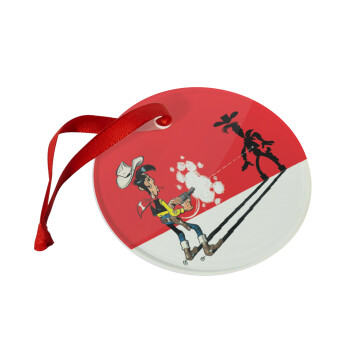 Lucky Luke shadows, Christmas ornament glass 9cm