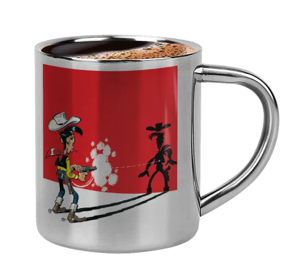 Lucky Luke shadows — Double-wall metal cup for espresso (220ml)