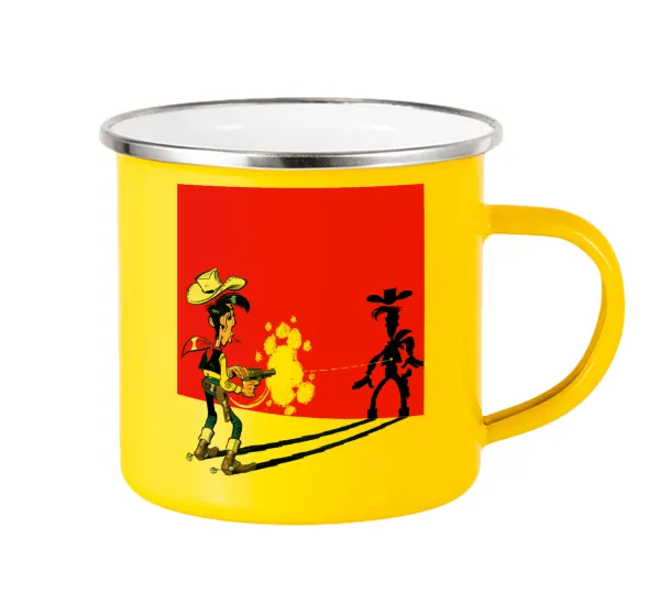 Lucky Luke shadows — Yellow Enamel Metallic Cup 360ml