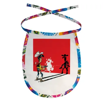 Lucky Luke shadows, Σαλιάρα μωρού αλέκιαστη με κορδόνι Χρωματιστή