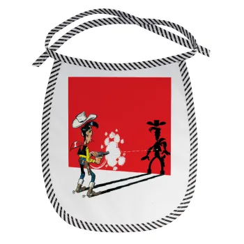 Lucky Luke shadows, Σαλιάρα μωρού αλέκιαστη με κορδόνι Μαύρη