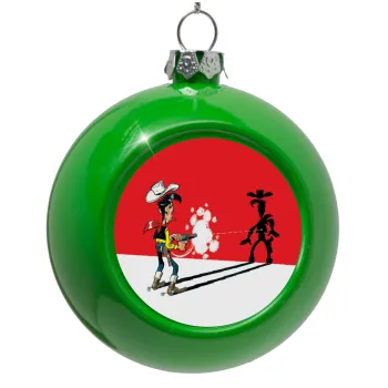 Λούκυ Λουκ σκιές, Στολίδι Χριστουγεννιάτικη μπάλα δένδρου Πράσινο 8cm