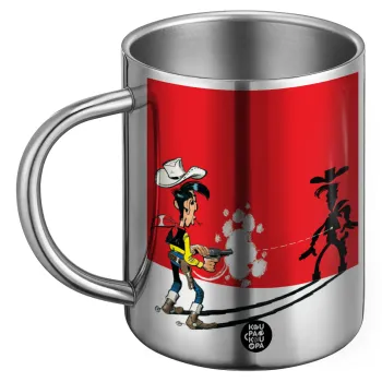 Λούκυ Λουκ σκιές, Ανοξείδωτη Μεταλλική Κούπα 450ml - Διπλού Τοιχώματος