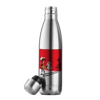 Lucky Luke shadows, Inox (Stainless steel) double-walled metal mug, 500ml