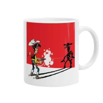 Lucky Luke shadows, Ceramic coffee mug, 330ml